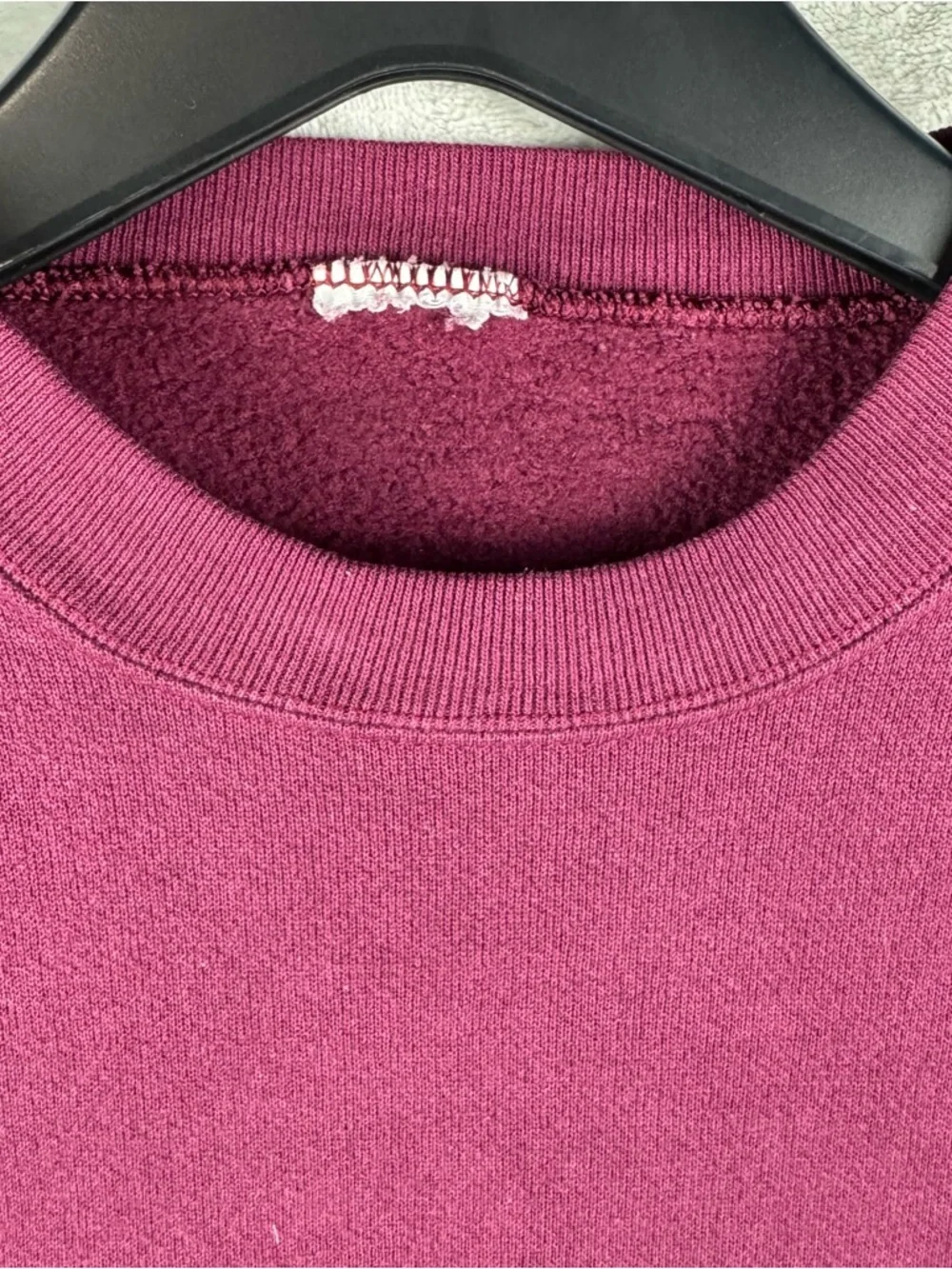 Vintage 80s‎ Blank Heather Maroon Discus Pullover Crewneck Sweatshirt USA S/M